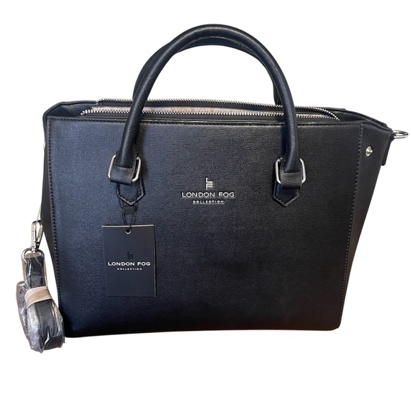 London Fog Handbags - London Fog Collection  , NATALIE saffiano satchel, bag